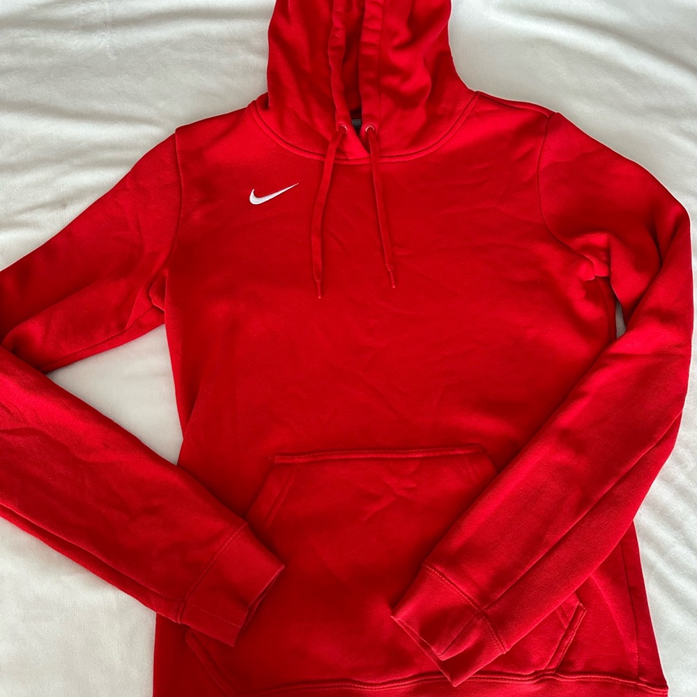Red Nike hoodie